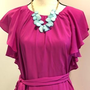 Eliza J flutter sleeve dress, NWOT, sz 8